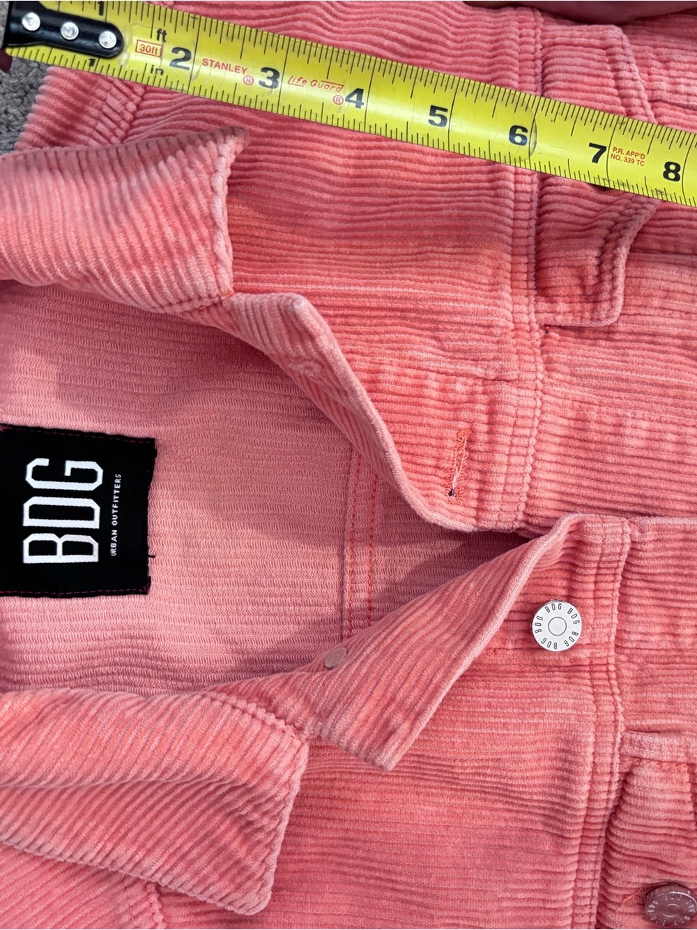 BDG Urban Outfitters Pink Corduroy Jacket (Fits like M) - Picture 7 of 7